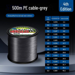 8-punutine Dyneema &otilde;ngen&ouml;&ouml;r &ndash; 500 m PE n&ouml;&ouml;r merep&uuml;&uuml;gi, landi, lohe ja p&uuml;&uuml;givahendite jaoks 4 braided No. 6.0