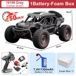 Uus 4WD RC Car 4x4 maastikus&otilde;iduauto 50/70KM/h &uuml;liharjadeta kiirraadio veekindel veoauto kaugjuhtimispuldiga m&auml;nguasi poiste v&otilde;idus&otilde;idule lastele 1 Battery must