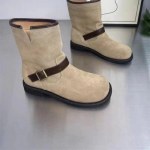 Mood 2024 Br&auml;nd Naiste Kingad Slip-on Naiste Saapad Moodne Pandlaga Rihm Moodsad Saapad Naistele Kuum M&uuml;&uuml;k &Uuml;mar Nina Suur Suurus Pahkluusaapad 35 tumepruun v&auml;rv