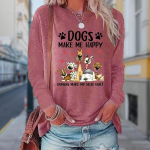 Naiste s&uuml;gistopsid Lahtine kassimustriga Kausaalne pikkade varrukatega T-s&auml;rk top pluus XS