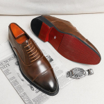 Meeste Mustad Oxford Kingad &Auml;ri Kontori Mood Hingavad Paelkingad Meestele Formaalne Peokleit Kingad Chaussure Homme 6 pruun