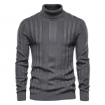 Kampsun, s&uuml;gisene meeste kaelusega vabaaja silmkoeline soe p&otilde;hjas&auml;rk Meeste &uuml;hev&auml;rviline pullover XL hall