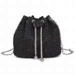 Naised Mood Teemandid Rhinestone Bucket Kotid Retro Pearl Chain Naiste &Otilde;lakotid L&auml;ikivad V&auml;ike Crossbody Kotid Naiste k&auml;ekotid must