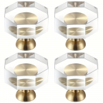 4 tk l&auml;bipaistev kapiklaasist kristallist nupud messingist sahtli &uuml;mmargune kummut t&otilde;mbab kullast riistvara k&ouml;&ouml;gikapi nupud kappide jaoks(&Uuml;ks kruviga auk) 4pcs