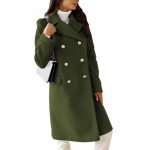 Naiste talvemantel, lahtik&auml;iv kraega, taskud, puhast v&auml;rvi, kaherealine kampsun lahtiselt liibuv mantel Termiline pikkade varrukatega reisimine tutvumiseks talvemantel M pruun