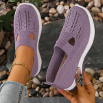 Naiste kingad 2024 Slip on Naiste Vulcanize kingad S&uuml;gises hingav v&otilde;rk, vaba vabaaja lamedad k&otilde;ndimisjalatsid Zapatillas De Mujer 36 must