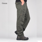 Cotton Cargo P&uuml;ksid Meeste vabaaja p&uuml;ksid Elastne v&ouml;&ouml;koht Plus Size P&uuml;ksid Mitme taskuga p&uuml;ksid Mood Ehitusp&uuml;ksid 5XL roheline