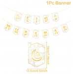 Eid Mubarak Paberist B&auml;nner Vanik Kuu T&auml;ht Rippuvad Kaunistused Islami Moslem Kodu jaoks Ramadani Dekoratsioon Festival Peotarbed