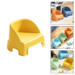 Children's Stool with Back for Easy Shoe Changing in Living kollane