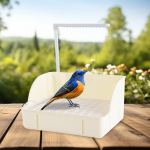 Bird Bath Box Bathtub Easy to Install Parrot Shower Bowl Tub for Cockatiel roosa