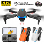 RC droon kaameraga 4K Dual Carema RC Quadcopter koos funktsioneeriva takistuste v&auml;ltimise trajektooriga black-dual camera-3 battery must