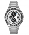 Citizen Eco-Drive Raadiojuhitav GMT Kronograaf Super Titaan H&otilde;bedane sihverplaat AT8238-84A 100M Meeste k&auml;ekell h&otilde;be