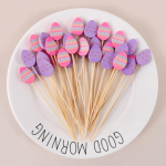 100 tk Lihav&otilde;ttep&uuml;hade &Uuml;hekordsed bambusvardad K&uuml;&uuml;likumunad Toiduvalik Puuviljakahvel tassikook Rootsi lauapulk Lihav&otilde;ttepeo kaunistus S&uuml;nnip&auml;ev Egg