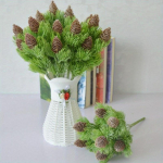 2 tk 7 oksa kunstplastist m&auml;nnip&auml;hklid k&auml;bid v&otilde;ltstaimede puu j&otilde;ulupeo kaunistuseks Kunstmuru j&otilde;ulupuu kaunistus 2pcs