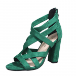 Naised Pumbad Sandaalid Suvised avatud varbaga k&otilde;rged kontsad madalad plokkkontsad Kingad Gladiaator t&otilde;mblukk paks sandaalidega kiilud 2024 mules kingad 38 roheline