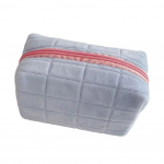 Cosmetic Bag Travel Make Up Toiletry Bag Washing Pouch for Trip Multifunctional Soft Plush Fluffy Large Capacity Zipper Closure lilla