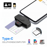 CAC kiipkaardilugeja Type-C Panga Maksudeklaratsioon SIM-kaardi/IC-kaardi ID EMV-kaardi V&auml;line lugeja Macile Windowsile /Android OS-ile United States