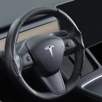 Sobib Tesla Model 3/Y Roolikatteks S&uuml;sinikkiust Suede 38cm Roolikate Armsad Siseaksessuaarid Autodele gray