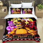 F-Five-Nights At Freddy's FNAF voodipesukomplekt King Twin Double Boys voodipesu Mirkofiibrist v&otilde;i pol&uuml;estrist tekikott EU single(135x200cm)