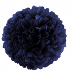 1tk komplekt 7,8-tolline tumesinine paberist rippuvad lilled s&uuml;nnip&auml;evapeoks Pom Pom Paberpallid Paberlilled Kaunistused Pom 7.8 inch