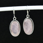 Naturaalsed Roosa Kvarts Kivist Antiiksed K&otilde;rvar&otilde;ngad 925 Sterling H&otilde;bedast K&otilde;rvar&otilde;ngas, Boho H&otilde;bedast Ehted Ripatsiga K&otilde;rvar&otilde;ngad, Kingitused Peo&uuml;rituseks Kingitused Talle 5.5 Cm roosa