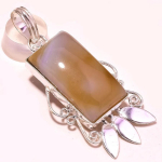 Montana Agate Gemstone Handmade Ethnic Wedding Gift Jewelry Pendant 2.2 e5j26
