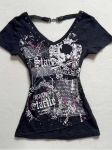 Must Letter Goth Seksikas gooti graafiline T-s&auml;rk Vintage naiste 90ndate riided Y2k Crop Top Streetwear T-s&auml;rgid Subculture Tees Punk S