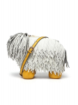 2023 Cute & Creative Shepherd Dog Tassel Crossbody Bag - Fun Animal Design for Women valge