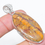 Silver Leaf Jasper Handmade 925 Sterling Silver Gift Pendant 2.21 q7d11
