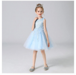 Lastele m&otilde;eldud t&uuml;drukute lillekleit suur kikis&otilde;lmega laste peokleit pulmav&otilde;istluse pidulik kleit t&uuml;drukuprintsessile 140cm helesinine v&auml;rv