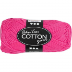 Pelote de fil de coton - 50 g Rose Fuchsia
