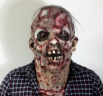 &Otilde;udus biokeemiline koletis zombi hirmutav keeruline lateksmask One Size tumepunast v&auml;rvi