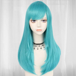 Pikk sirge h&otilde;besinine Dragon Ball Bulma Cosplay parukas Halloweeni j&otilde;ulukooli t&auml;nup&uuml;hadeks 22inches