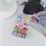 Uue stiili lilledega juuksekummid - Armsad, juukseid mittekahjustavad kummikud t&uuml;drukute hoiukarbi ja v&auml;ikeste juukseklambritega