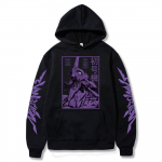 Meeste Pusad Anime Evangelion Graafiline EVA-00 PROTO TYPE Unisex Oversize Pikkade varrukatega Pullover Pusad Harajuku T&auml;navar&otilde;ivad Topid XXL must