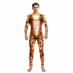 Loomatr&uuml;kiga leopardimustriline Cosplay kost&uuml;&uuml;m Halloweeni peo maskeering Naistele Meestele Bodysuitid Kost&uuml;&uuml;m S