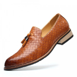 Meeste Nahast Vabaajajalatsid Ruudulised Meeste Loaferid Juuksuri Nahkjalatsid Mood S&otilde;idu Meeste Kingad Sapato Social Masculino 46 kollane