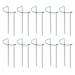 10 tk Aiapistikute Toestusvardaid, Poolringikujuline Pojengipuur ja Tugi, Metallist Aiatugir&otilde;ngas, Sise- ja V&auml;listingimuste Taimede &Auml;&auml;ristugi One Size roheline