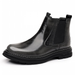 T&auml;navastiil Chelsea saapad Mood Meeste pealelibistatavad vabaajajalatsid Mugav PU nahk Meeste pahkluusaapad Vaba aeg Jalutusk&auml;ik Riietus Jalatsid 44 must