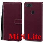 Mi 8 Lite &uuml;mbris Xiaomi Mi 8 jaoks Nahast rahakotiga klapp&uuml;mbris Xiaomi Mi 8 Lite / Xiaomi 8 Mi8 telefoni&uuml;mbrise Coque Fundas Shell jaoks