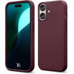 Kaitsekate - BOOLING - iPhone 16 jaoks - Pehme - Veinipunane - Matt efekt punane