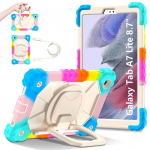 Samsung Galaxy Tab A7 Lite/ SM-T220/ SM-T225 jaoks. 360&deg; P&ouml;&ouml;rlev K&auml;epide Raskeveokaitse Stend TPU+PC 3in1 P&otilde;rutuskindel Tahvelarvutite PC &Uuml;mbris Samsung Tab A7 Lite