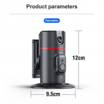 P02 Automaatne n&auml;oj&auml;lgimisstatiiv 360&deg; p&ouml;&ouml;rlev telefonihoidik lauaarvutile j&auml;lgimisfunktsiooniga kardaani stabilisaator kolmjalg otse&uuml;lekannete, vlogimise ja video jaoks must
