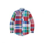 Polo Ralph Lauren SS22 Oxford-kanga v&auml;rviplokkide triibuline ruuduline s&auml;rk Meeste s&auml;rgid Punane MNPOWOV16821-961 L