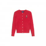 Polo Ralph Lauren &Uuml;hev&auml;rviline &Uuml;he Rinnaga &Uuml;mmarguse Kaelusega Kardigan Pikkade Varrukatega Laste kampsunid Punane 313919829-003 L