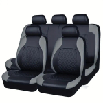 Piiri&uuml;lene autokatte, tepitud rombimustriga, PU-nahk, kunstnahk, euro-ameerika stiil 2-piece set (Single front seat)