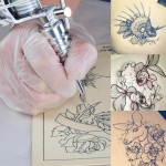 Premium Blank Tattoo Practice Skin for Needle Machine Supply Dual Side Kit (suurus: 15 * 20 * 1,5 cm)