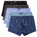 5 tk 100% puuvillased meeste poksip&uuml;ksid Youth Trend Pure Cotton Plus Size V&ouml;&ouml; keskkohaga nelja nurgaga hingavad higi imavad lahtised p&uuml;ksid L