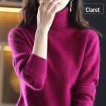 2024 S&uuml;gis/Talv Naiste K&otilde;rge Kaelusega Minki Ka&scaron;miir Kampsun - Vaba L&otilde;ikega, Paks Koepind, Aluskiht 3XL