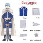 Ysir Frieren Matustel Cosplay Kost&uuml;&uuml;m Himmel Maagia Cosplay Kost&uuml;&uuml;m XS sinine